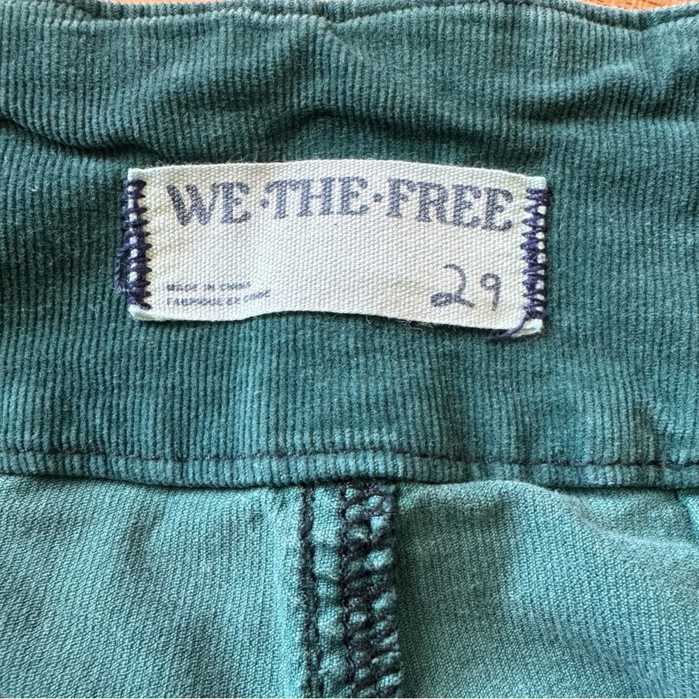Free People We The Free Jayde Cord Flare Pants 29 Green - Picture 7 of 9
